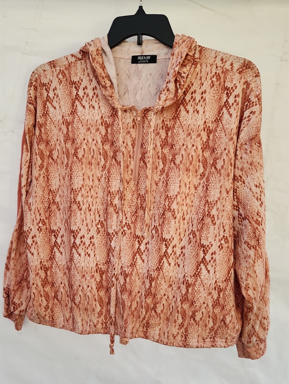 Offer$6.  JOLIE & JOY SIZE 2/3X Soft Half Zipper Top Pit 26